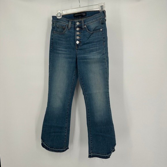 Veronica Beard Carolyn Baby Boot High Rise Jeans Womens Size 26/2 Button Fly - Picture 1 of 10